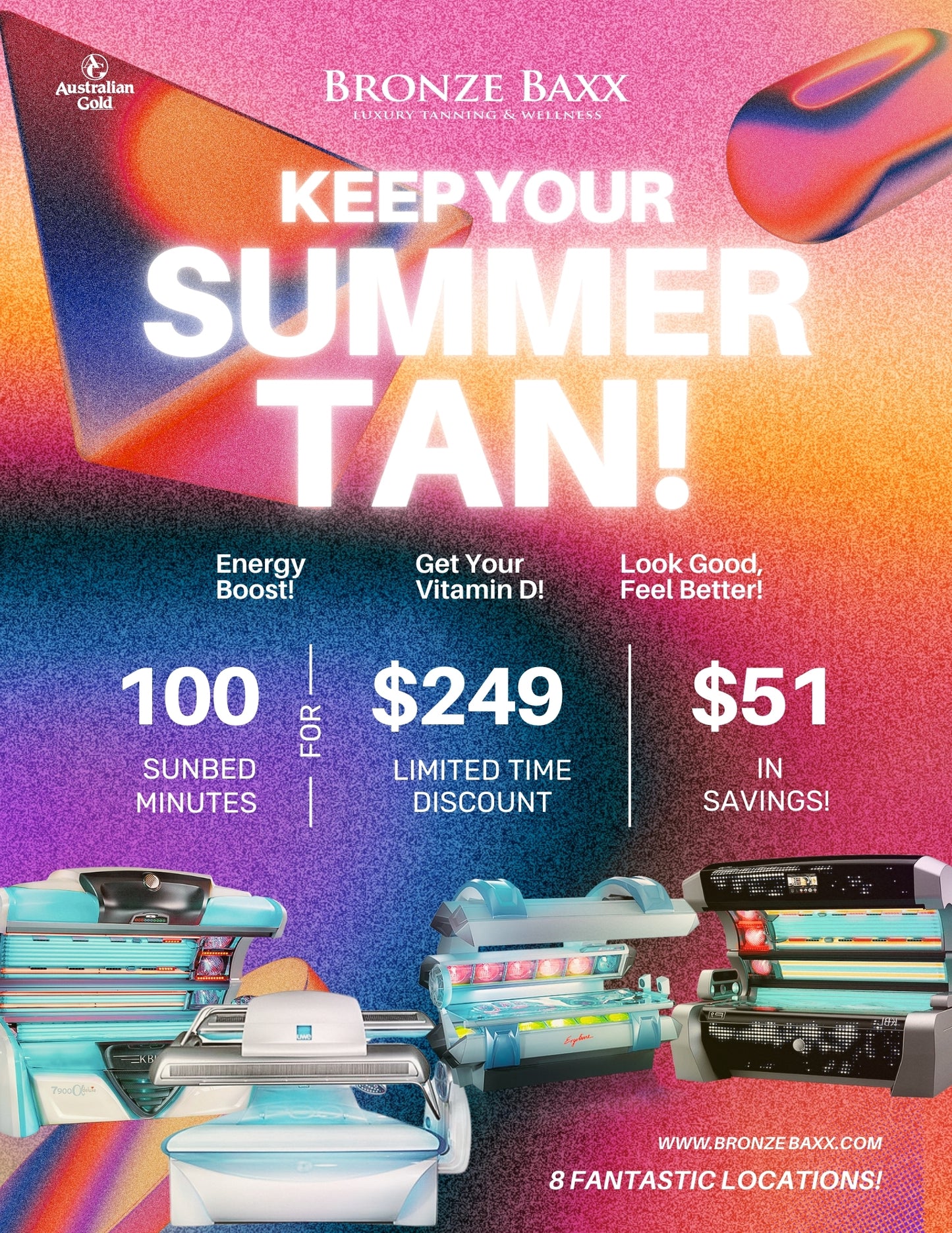 October Only! 100 Sunbed Minutes SALE!