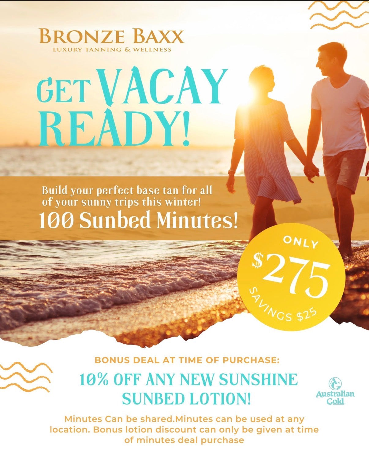 100 Sunbed Minutes