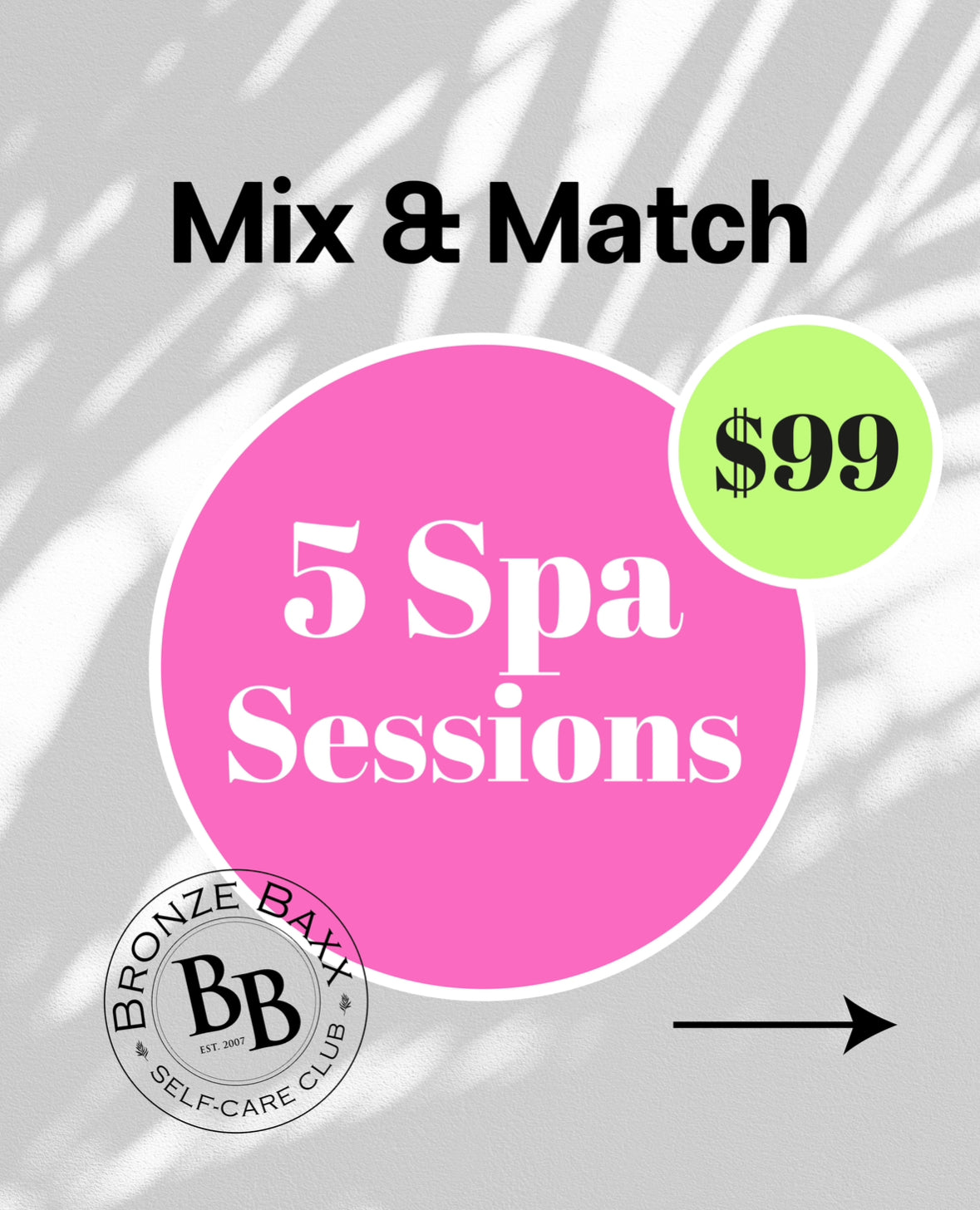 MAY SPECIAL! 5 Spa Sessions