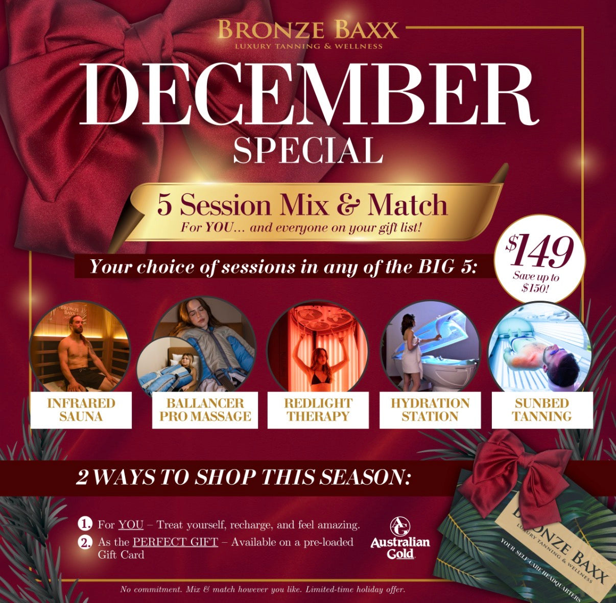 Holiday 5 Sessions Mix & Match Sessions!